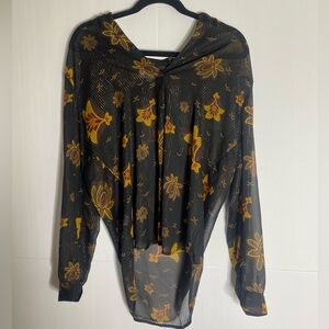 LOFT Sheer Floral Blouse – Size M